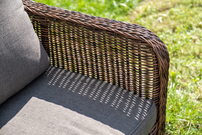 "Гляссе" лаунж-зона из искусственного ротанга, цвет коричневый