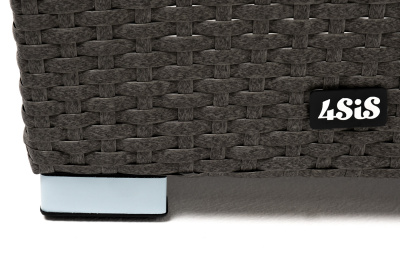 "Капучино" кашпо для цветов плетеное из искусственного ротанга, цвет графит