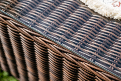 "Гляссе" лаунж-зона из искусственного ротанга, цвет коричневый